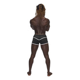 Male Power Sport Mesh Mini Shorts Black Breathable Athletic Mesh Mens Apparel